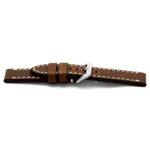Horlogeband Universeel I354 Leder Bruin 24mm