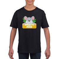 Muizen dieren t-shirt zwart voor kinderen