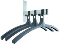V-part wandgarderobe, 3 haken met hangers