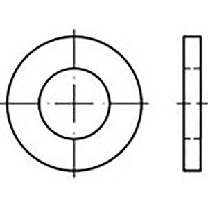 TOOLCRAFT Onderlegring 16 mm 28 mm Staal 500 stuk(s) TO-6865707