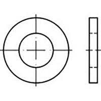 TOOLCRAFT Onderlegring 3 mm 6 mm Staal 1000 stuk(s) TO-6865677