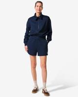 HEMA Dames sweatshort donkerblauw (donkerblauw)