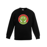 Sweater krokodil zwart kinderen - thumbnail