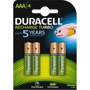 Duracell Batterij oplaadbaar AAA / HR03 NimH 1.2V 750 mAh (4 stuks)