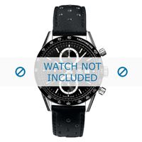 Horlogeband Tag Heuer FC6233 Leder Zwart 20mm - thumbnail