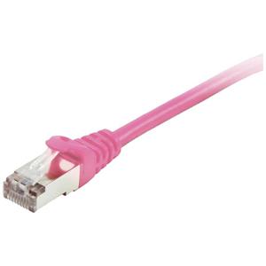 Equip 605584 RJ45 Netwerkkabel, patchkabel CAT 6 S/FTP 5.00 m Pink Vergulde steekcontacten 1 stuk(s)