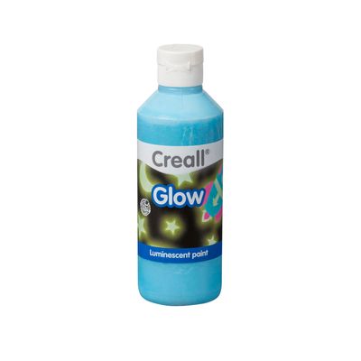 Creall glow in the dark verf blauw, 250ml