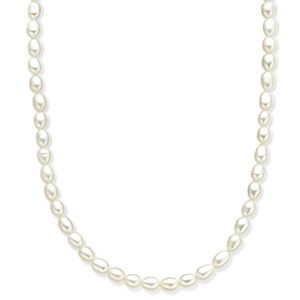 Ketting Parels zilver-zoetwaterparel wit 5,0 mm 40-45 cm