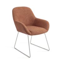 Jesper Home Eetkamerstoel 'Kushi' Slide Steel, kleur Amber Autumn