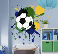 Muursticker kinderkamer voetbal graffiti