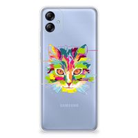 Samsung Galaxy A04e Telefoonhoesje met Naam Cat Color