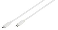 Vivanco USB-kabel USB 3.2 Gen1 (USB 3.0 / USB 3.1 Gen1) USB-C stekker, USB-C stekker 1.00 m Wit 39641 - thumbnail