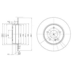 Delphi Diesel Remschijf BG3239C