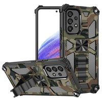 Camo Series Samsung Galaxy A53 5G Hybrid Case met Standaard - Legergroen