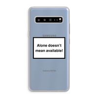 Alone: Samsung Galaxy S10 5G Transparant Hoesje