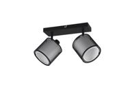 Trio Zwarte plafondlamp Burton 2-lichts 811400232