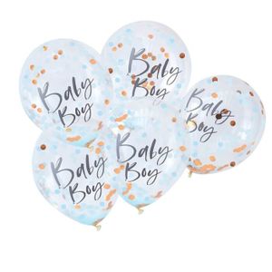 Confetti Ballonnen Baby Boy (5st)