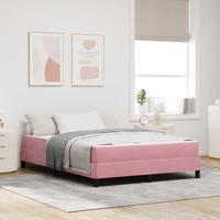 Boxspringbed met matras Roze 160 x 210 cm Stof