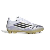 adidas F50 League Gras / Kunstgras Voetbalschoenen (MG) Kids Wit Zwart Goud