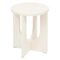 Bijzettafel/salontafel Bloom - wit - MDF hout - rond - Planten verhoger
