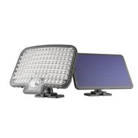 HOFTRONIC™ Colby LED Solar Wandlamp buiten met bewegingssensor - Incl. Schemersensor - Los zonnepaneel solar schijnwerper - IP44 waterdicht - 120 LED&apos;s - 7 watt - 6500K 600 lumen daglicht wit licht - Zwart