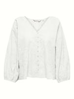 Only Onlzion 3/4 V-neck Emb Top Wvn Blouse 4983539 Cloud Dancer