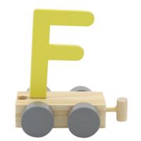 JeP kids houten treinletter F-geel