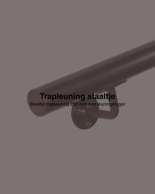 Staaltje trapleuning rond 42,2mm greige Staaltje trapleuning rond 42,2mm greige