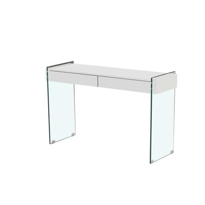 Wandtafel DKD Home Decor Wit Transparant Kristal Hout MDF 120 x 40 x 76 cm (1 Stuks)