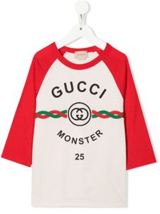 Gucci Kids t-shirt à logo imprimé - Tons neutres