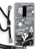 Good vibes: OnePlus 8 Transparant Hoesje met koord