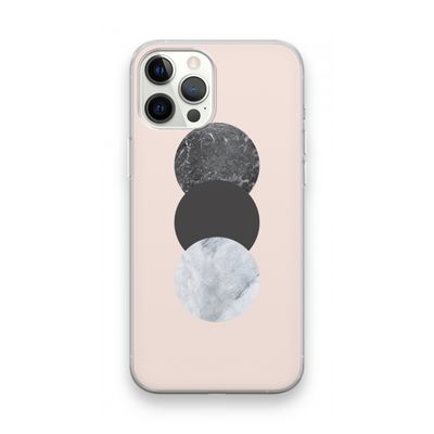 Marmeren cirkels: iPhone 12 Pro Max Transparant Hoesje
