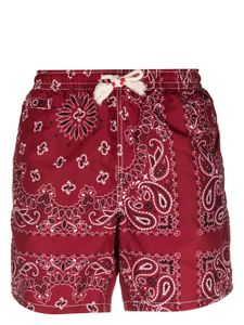 MC2 Saint Barth short de bain à imprimé bandana - Rouge