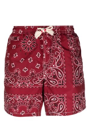 MC2 Saint Barth short de bain à imprimé bandana - Rouge