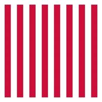 Servetten - 20x st - gestreept rood/wit - 33 x 33 cm - 3-laags - papier