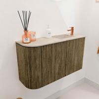 Toiletmeubel Mondiaz Joya Dlux | 71.6 cm | Meubelkleur Dusk | Faye wastafel Frappe Wasbak Rechts | 1 kraangat