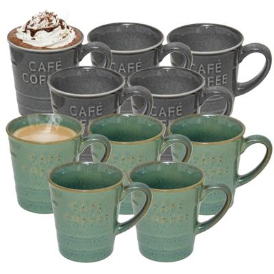 Secret de gourmet Koffiemokken - 10x stuks - 200 ml - kleuren gemixt