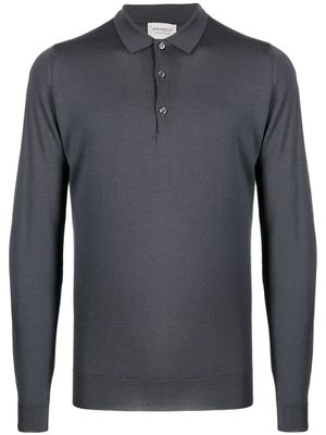 John Smedley polo Belper en laine - Gris