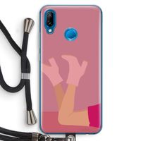 Pink boots: Huawei P20 Lite Transparant Hoesje met koord