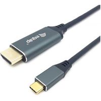 Equip 133416 video kabel adapter 2 m USB Type-C HDMI Type A (Standaard) Grijs, Zwart