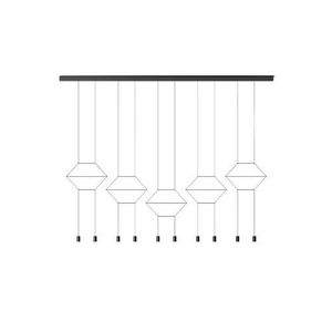 Vibia Wireflow Lineal Kroonluchter 0330 - Zwart