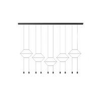 Vibia Wireflow Lineal Kroonluchter 0330 - Zwart - thumbnail