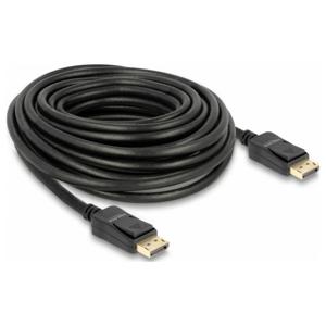 Delock 84862 DisplayPort-kabel DisplayPort Aansluitkabel DisplayPort-stekker 10 m Zwart Afgeschermd (drievoudig), Vergulde steekcontacten, 4K UHD