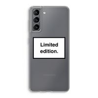 Limited edition: Samsung Galaxy S21 Transparant Hoesje