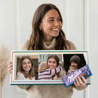 Mega chocoladereep met naam en foto bedrukken - Milka - 6 repen