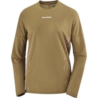 Salomon Sense aero ls tee gfx dames - GROEN - Dames