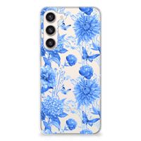 TPU Case voor Samsung Galaxy S23 Plus Flowers Blue