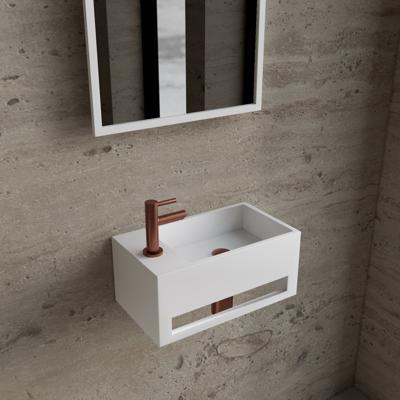 Fonteinset BWS Solid Surface Met Handdoekhouder Links Wit Koper Boss & Wessing
