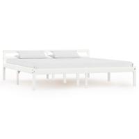 Bedframe massief grenenhout wit 180x200 cm