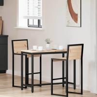 Tafel Naturel 100 x 50 x 77 cm Engineered hout en staal